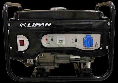 LIFAN 2500 (2GF-3, 220В, 2/2,2 кВт, 4-х тактный, бензиновый, одноцилиндровый, с воздушным  охлаждением, 6,5 л.с., объем 196см?, ручной запуск, 45 кг)